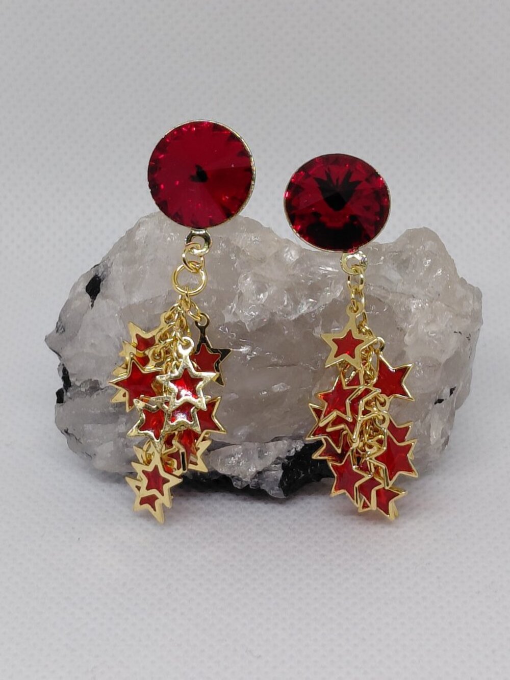 Celestial Statement Chandelier Swarovski 1 1/2-inch Drop Earrings